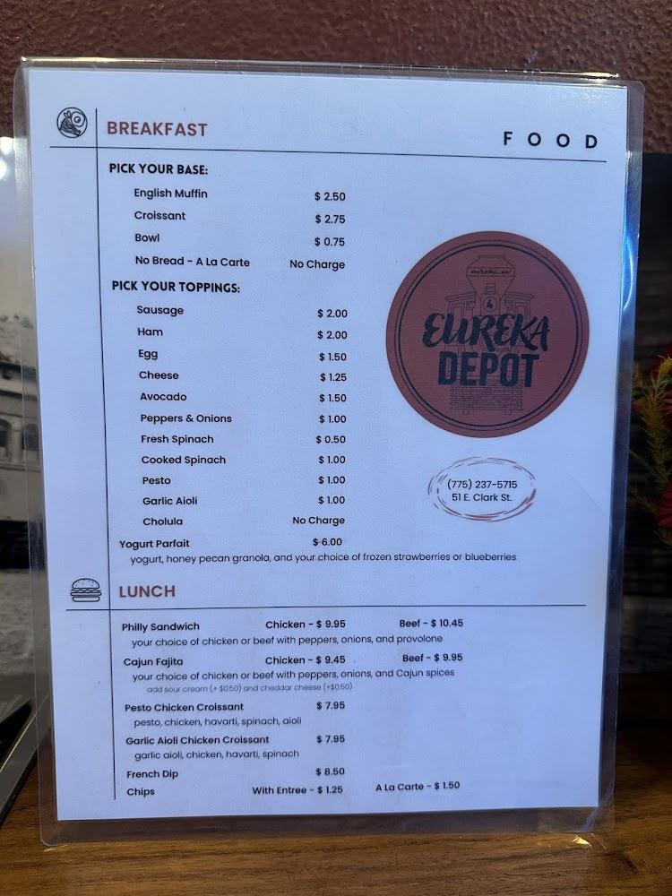 Eureka Depot Menu image 3