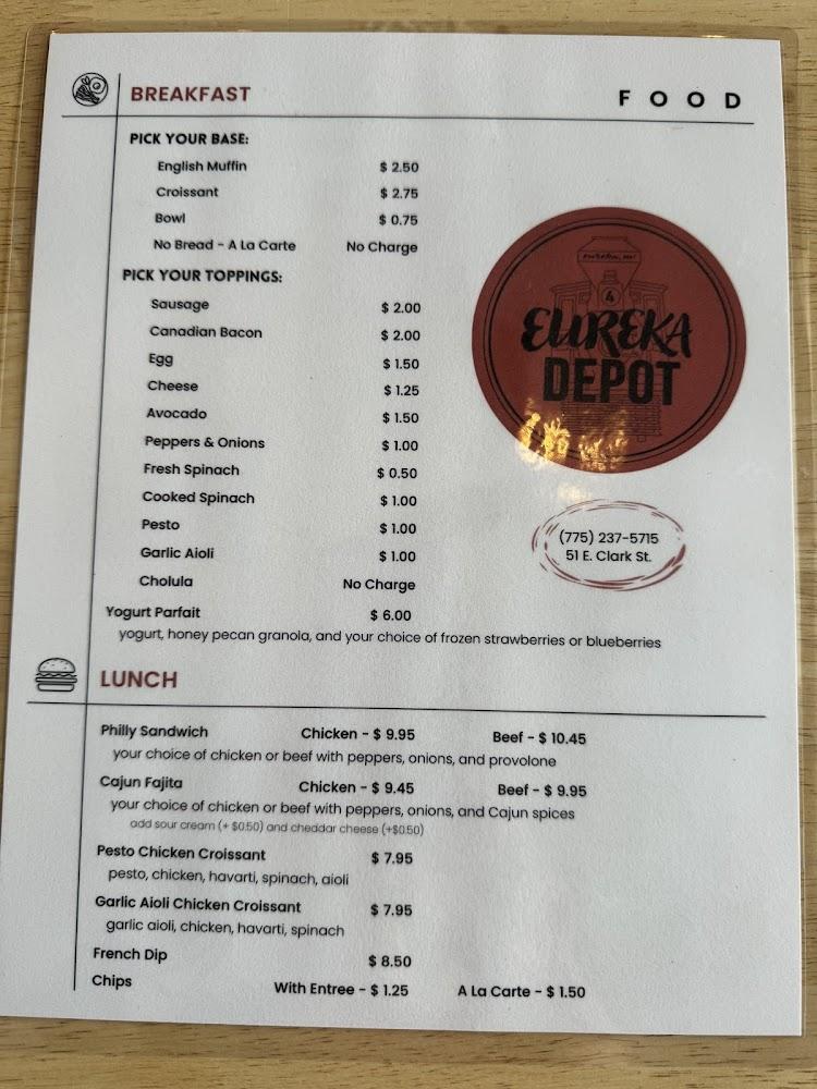 Eureka Depot Menu image 4